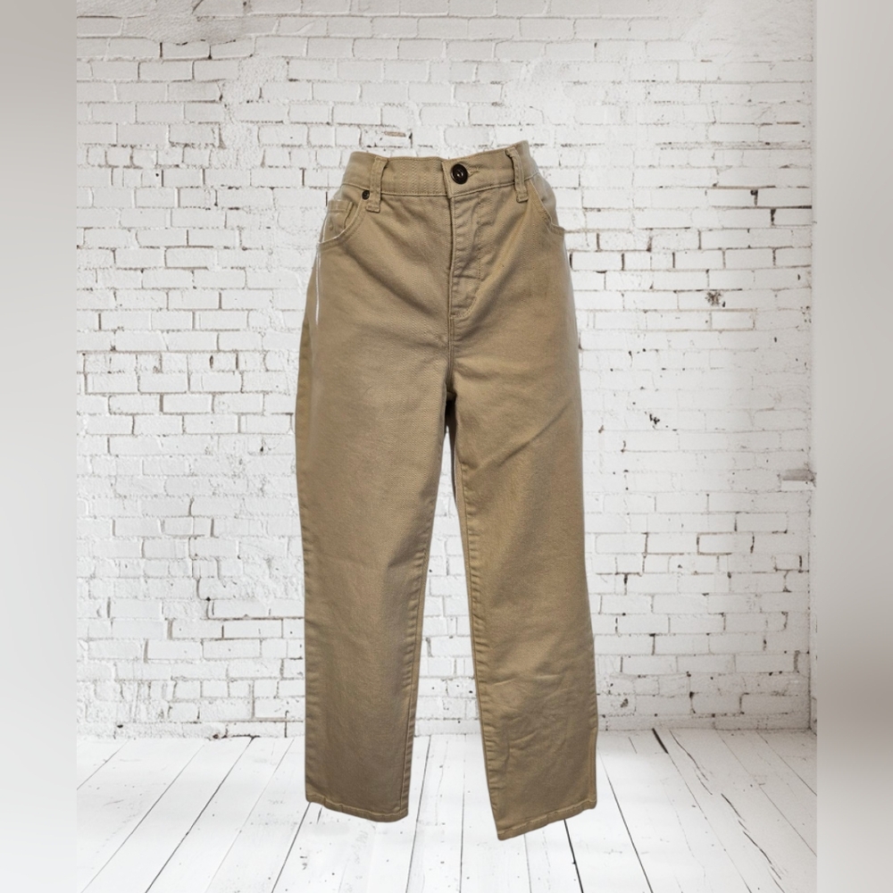 Gloria Vanderbilt Amanda Short Petite Tan High-Waisted Jeans